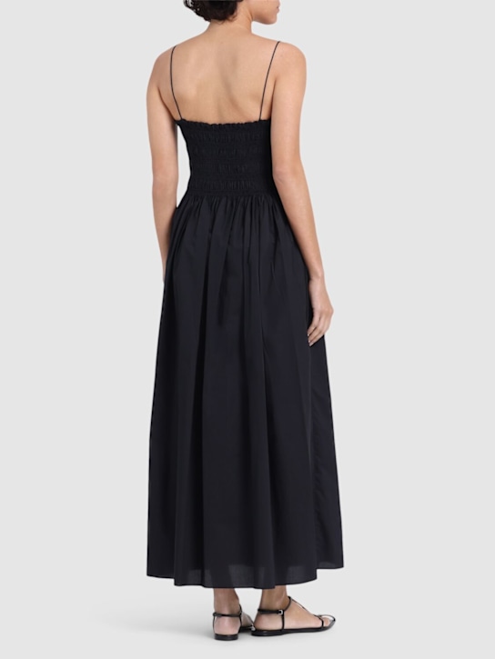 Matteau: Organic cotton poplin maxi dress - Black - women_2 | Luisa Via Roma