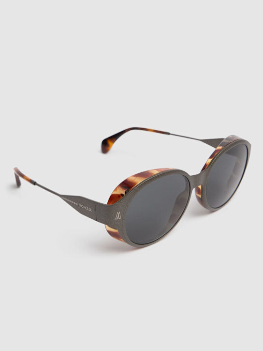Moncler: Auros round titanium sunglasses - Anthracite - men_1 | Luisa Via Roma