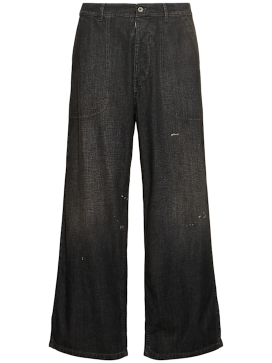 Maison Margiela: Cotton denim pants - men_0 | Luisa Via Roma