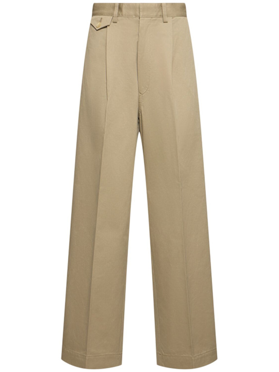 Auralee: Washed finx chino one-tuck pants - women_0 | Luisa Via Roma