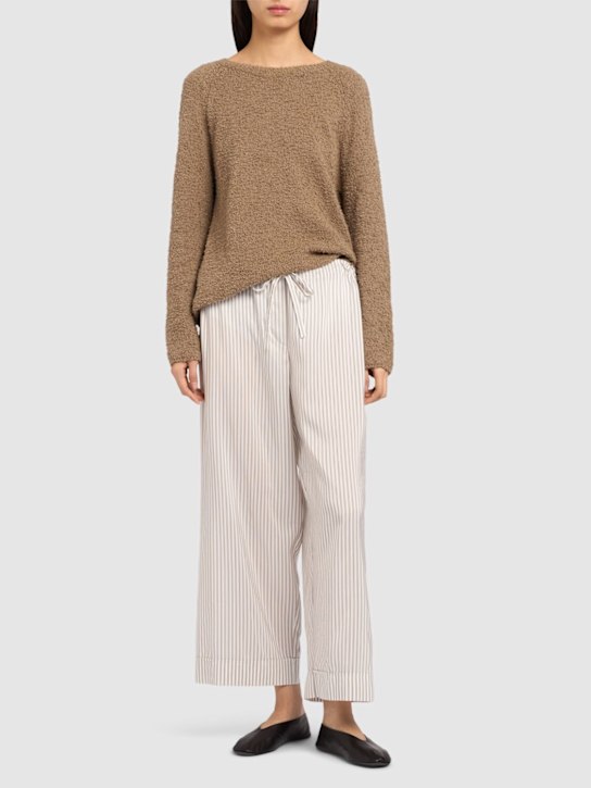 The Row: Yayah striped silk wide leg pants - women_1 | Luisa Via Roma