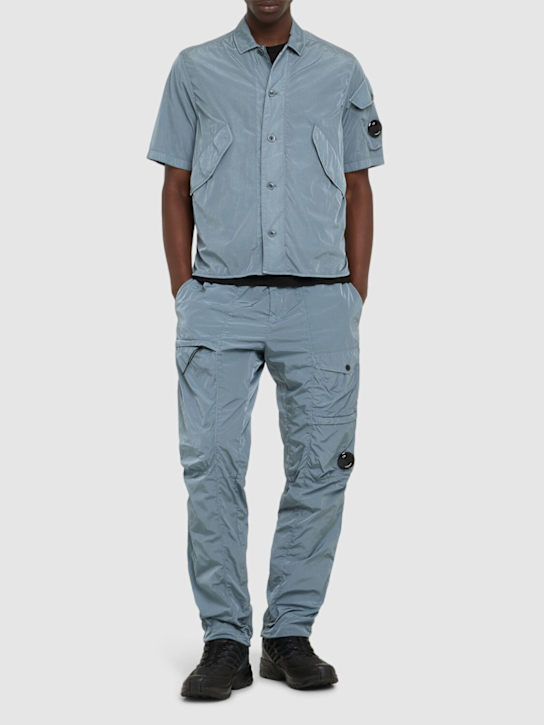 C.P. Company: Chrome-R short sleeve overshirt - Stormy Weather - men_1 | Luisa Via Roma