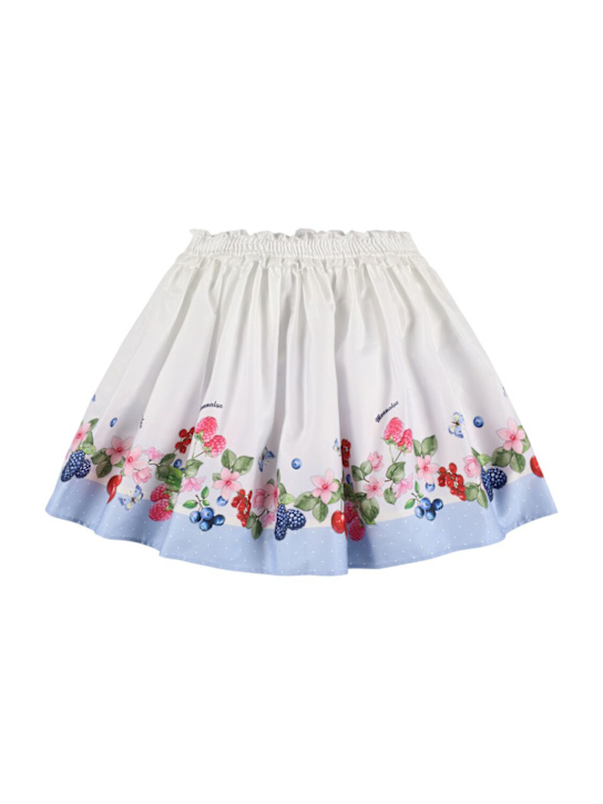 Monnalisa: Gonna in cotone stampato - Multicolore - kids-girls_0 | Luisa Via Roma