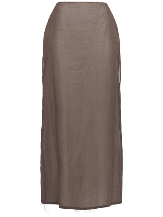 The Row: Zaira cotton organza long skirt - Brown - women_0 | Luisa Via Roma