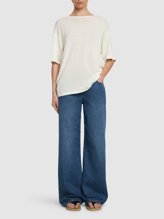 The Row: Eglitta wide cotton denim jeans - Washed Blue - women_1 | Luisa Via Roma