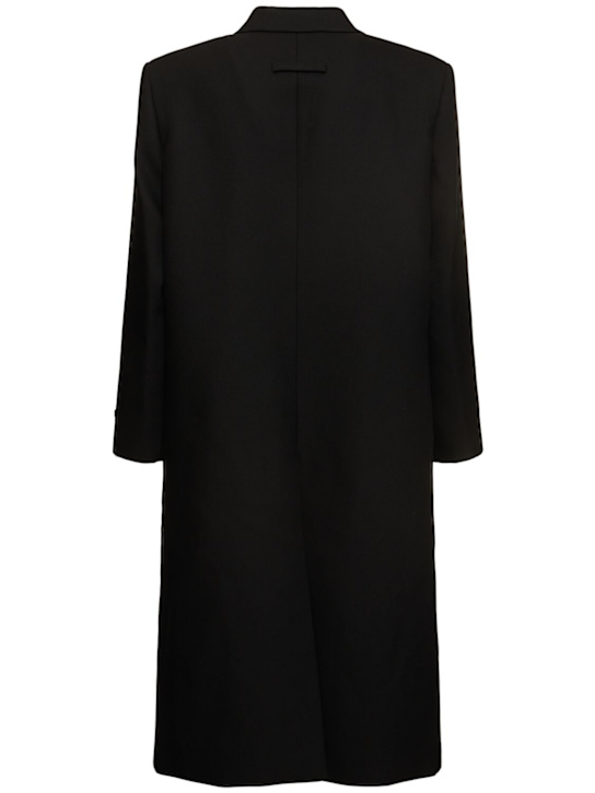 Fear of God: Relaxed wool overcoat - Black - men_3 | Luisa Via Roma