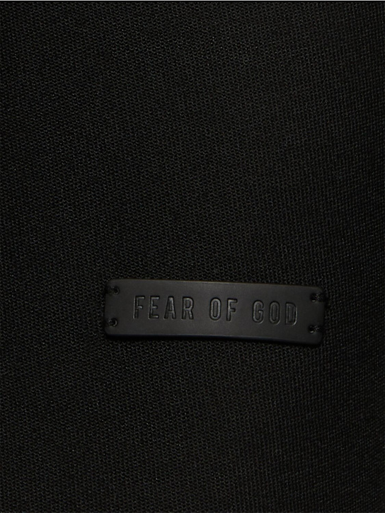 Fear of God: Relaxed wool overcoat - Black - men_4 | Luisa Via Roma