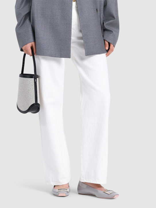 Roger Vivier: Trompette パテントレザーフラットシューズ 10mm - women_1 | Luisa Via Roma