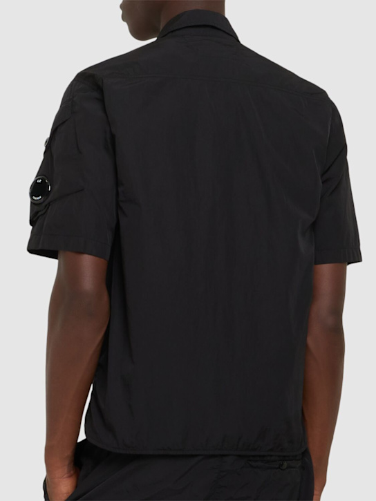 C.P. Company: Chrome-R short sleeve overshirt - Black - men_2 | Luisa Via Roma