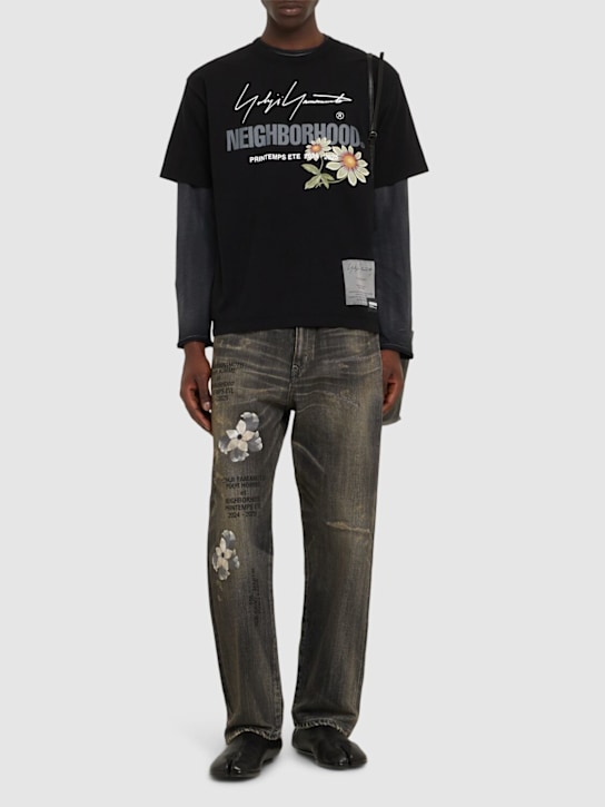Yohji Yamamoto: Logo print t-shirt - men_1 | Luisa Via Roma