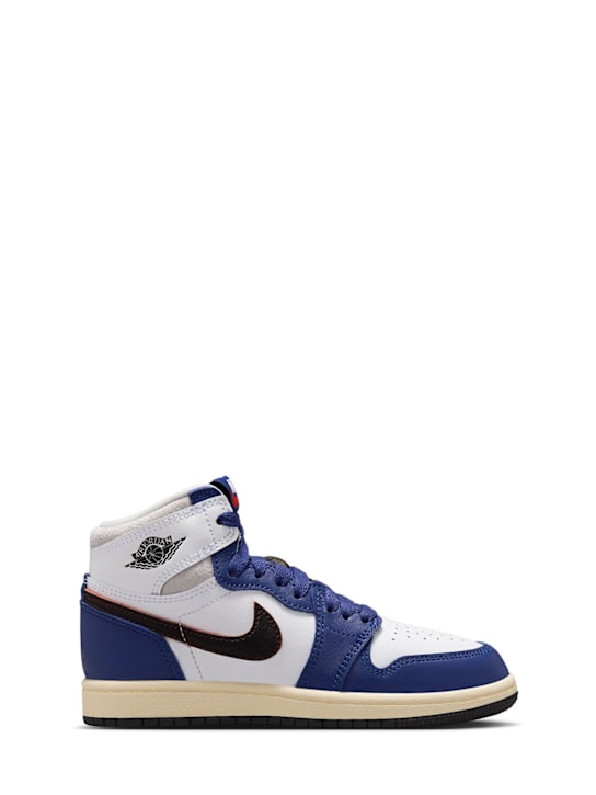 Jordan: Jordan 1 Retro High OG sneakers - White/Black - kids-boys_0 | Luisa Via Roma