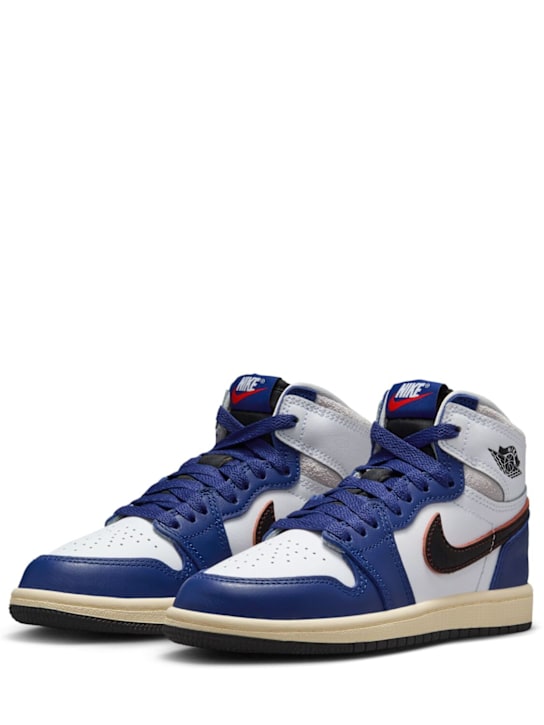 Jordan: Jordan 1 Retro High OG sneakers - White/Black - kids-boys_1 | Luisa Via Roma