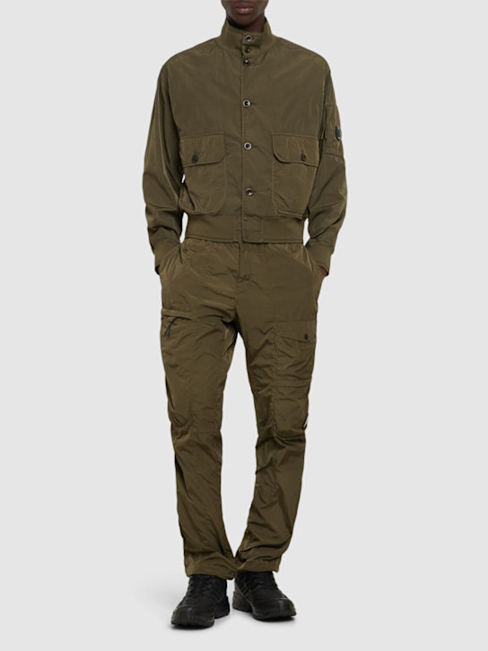 C.P. Company: Chrome-R full button jacket - Green - men_1 | Luisa Via Roma