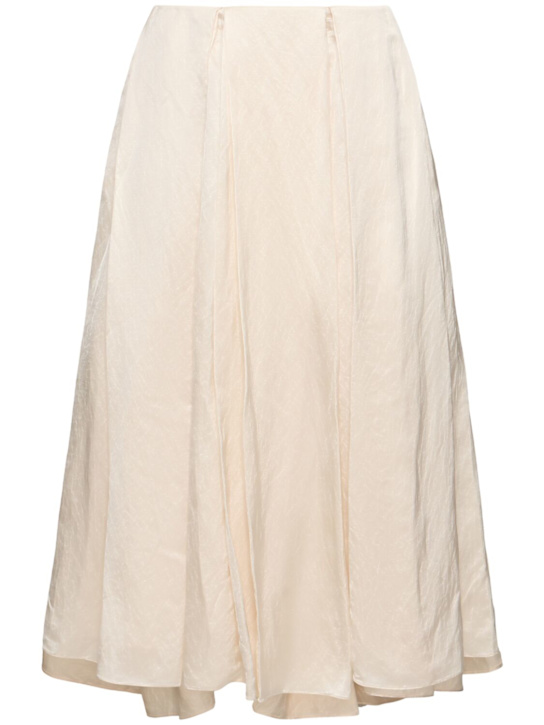 Abadia: Jupe longue drapée Elodie - Blanc - women_0 | Luisa Via Roma