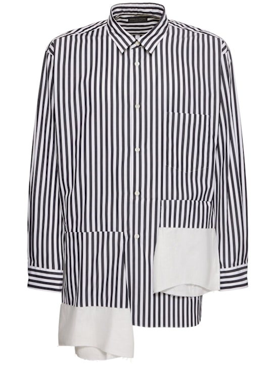 Comme des Garçons Homme Plus: Striped cotton shirt - men_0 | Luisa Via Roma