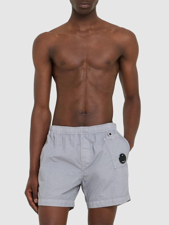 C.P. Company: Lens swim shorts - Limestone - men_1 | Luisa Via Roma