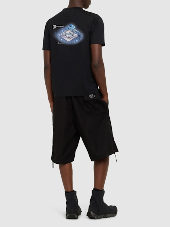 C.P. Company: Metropolis jersey urban tech t-shirt - Black - men_1 | Luisa Via Roma