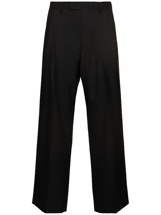 Auralee: Super fine tropical wool two-tuck slacks - men_0 | Luisa Via Roma