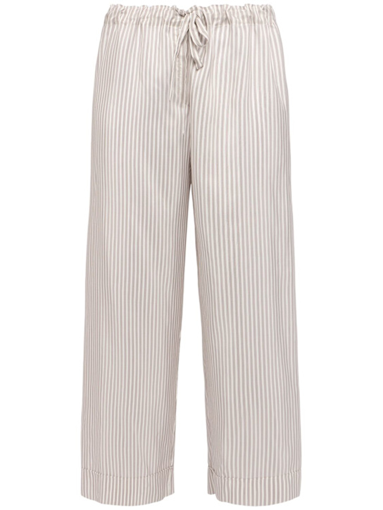 The Row: Yayah striped silk wide leg pants - women_0 | Luisa Via Roma