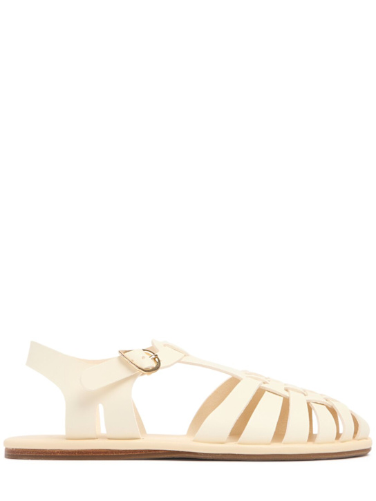 Ancient Greek Sandals: Sandali Karina in pelle 10mm - Off White - women_0 | Luisa Via Roma