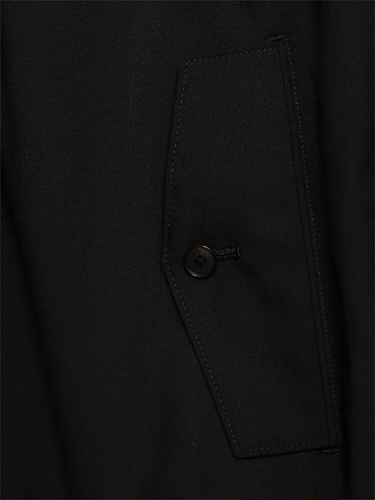 Auralee: Super fine tropical wool zip jacket - Black - men_4 | Luisa Via Roma