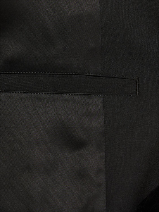 Auralee: Super fine tropical wool zip jacket - Black - men_5 | Luisa Via Roma