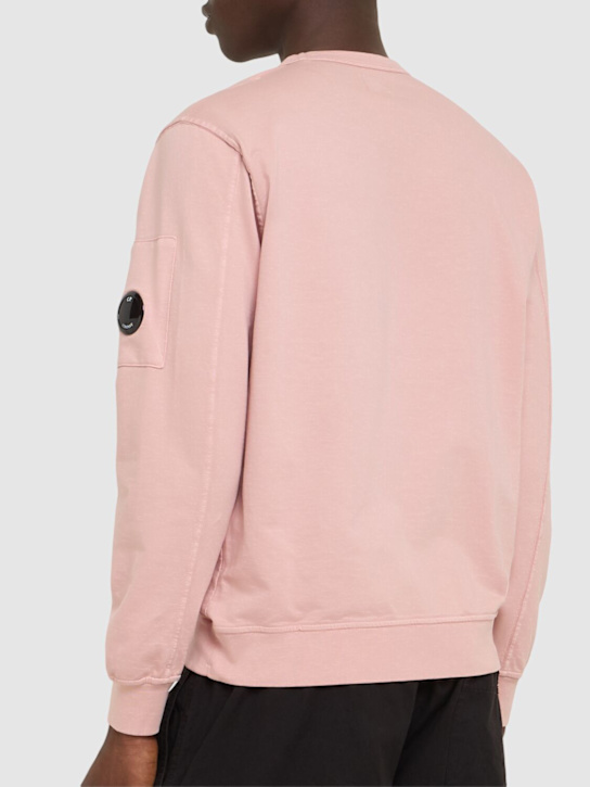 C.P. Company: Light fleece crewneck sweatshirt - Misty Rose - men_2 | Luisa Via Roma