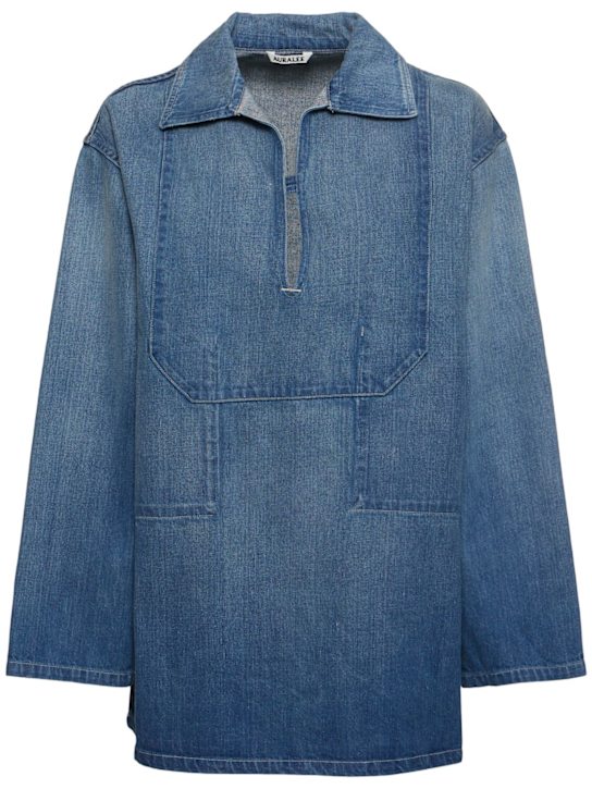 Faded light selvedge denim shirt - Thumbnail 1