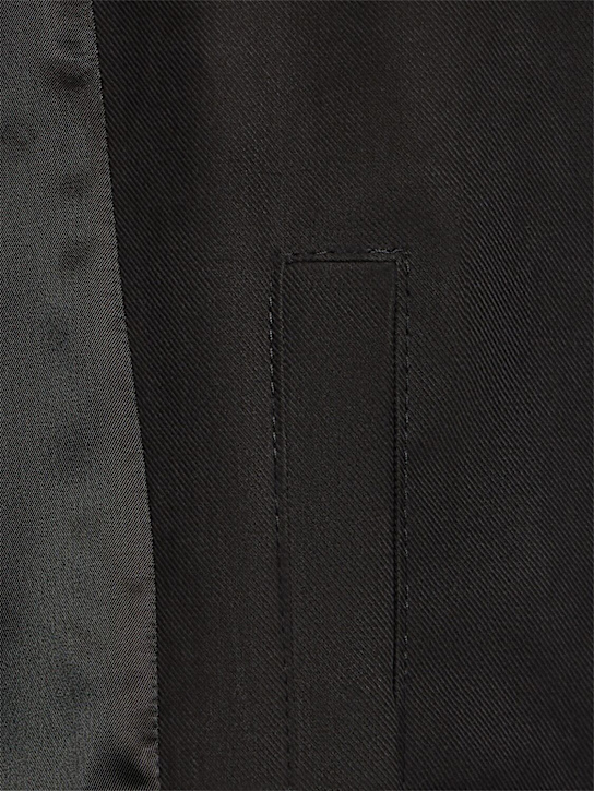 Boss: Hyde lyocell & cotton trench coat - Black - men_6 | Luisa Via Roma