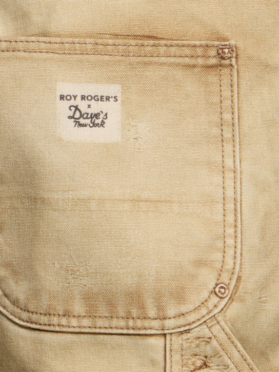 Roy Roger's: Digital Print Statement帆布裤子 - 赭色 - men_4 | Luisa Via Roma