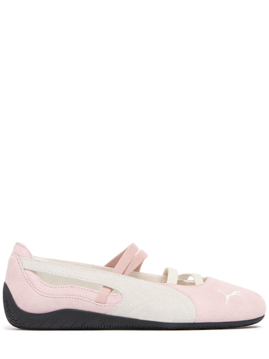 PUMA: Speedcat leather ballerina flats - Whisp Of Pink - women_0 | Luisa Via Roma