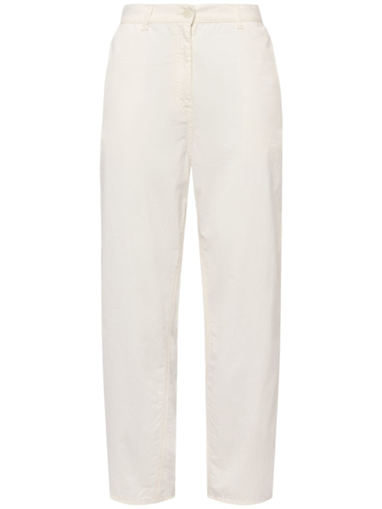 The Row: Sharka gabardine straight pants - White - women_0 | Luisa Via Roma