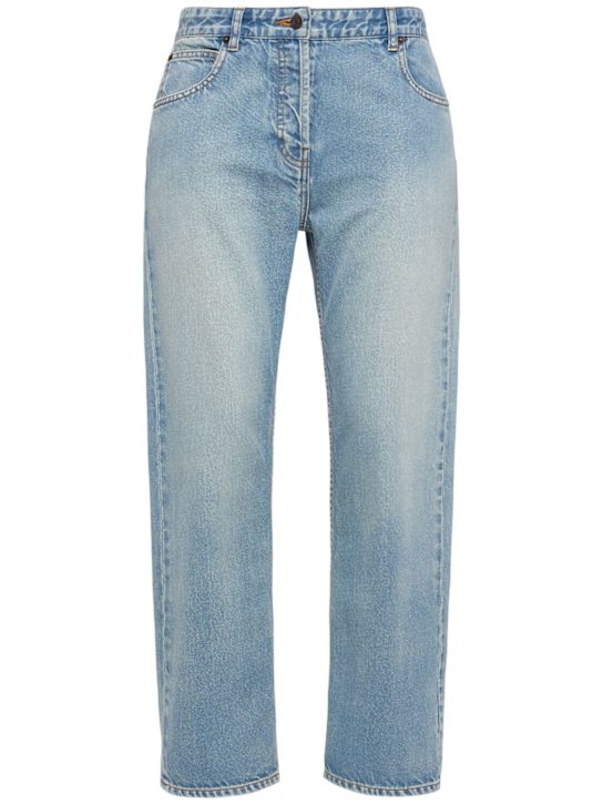 The Row: Riaco denim straight jeans - Light Blue - women_0 | Luisa Via Roma