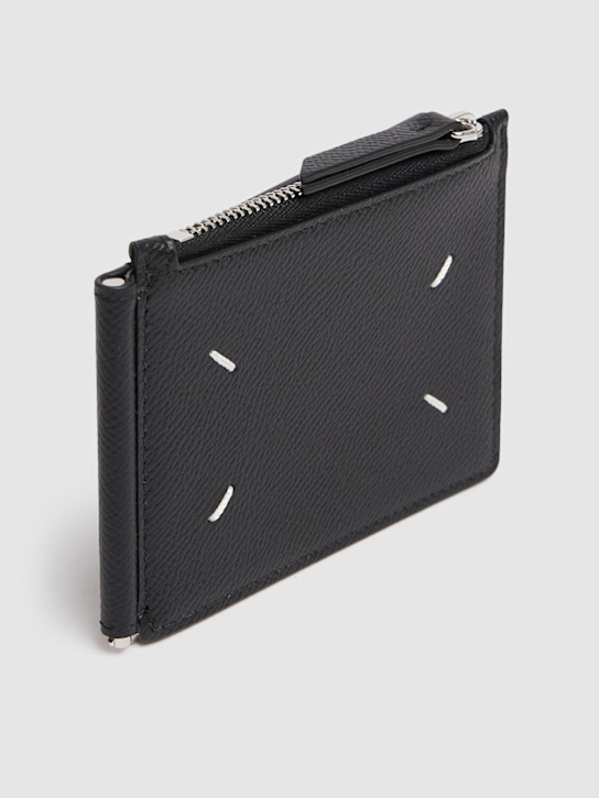 Maison Margiela: Slim 2 Pincer グレインレザーウォレット - women_1 | Luisa Via Roma