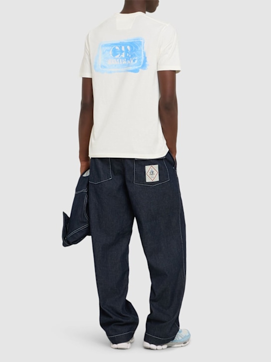C.P. Company: Graphic logo t-shirt - Gauze White - men_1 | Luisa Via Roma
