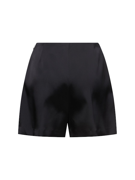 Mvp Wardrobe: Greta stretch viscose shorts - Black - women_3 | Luisa Via Roma