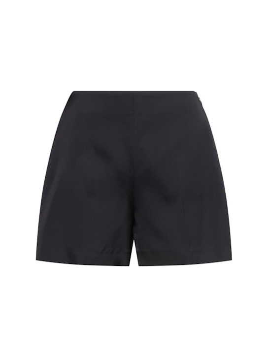 Mvp Wardrobe: Greta stretch viscose shorts - Black - women_0 | Luisa Via Roma