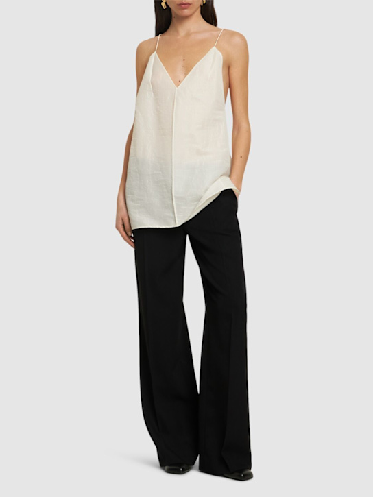 Khaite: Talsie silk blend camisole top - White - women_1 | Luisa Via Roma