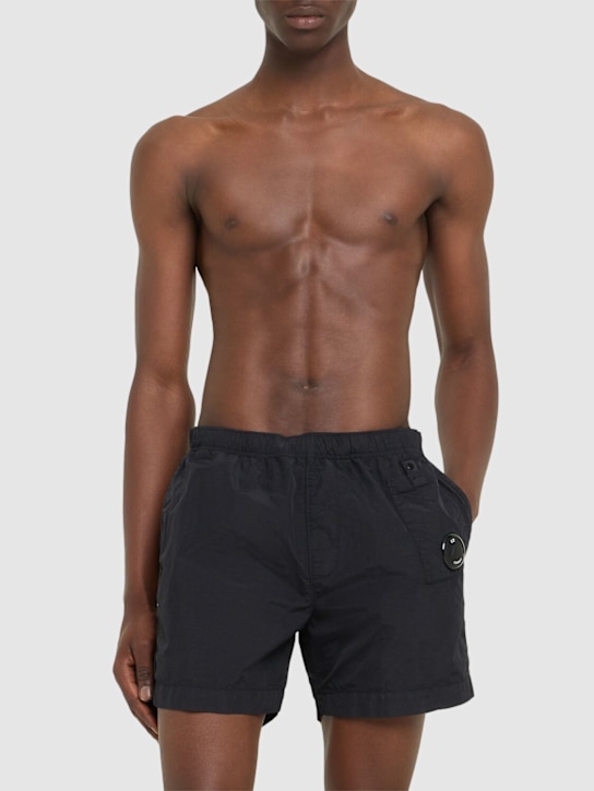 C.P. Company: Lens swim shorts - Black - men_1 | Luisa Via Roma
