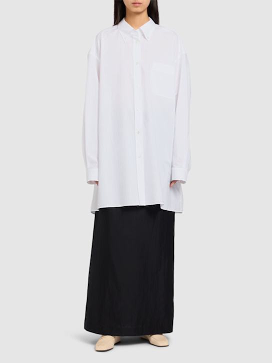 The Row: Victoria oversize cotton poplin shirt - White - women_1 | Luisa Via Roma