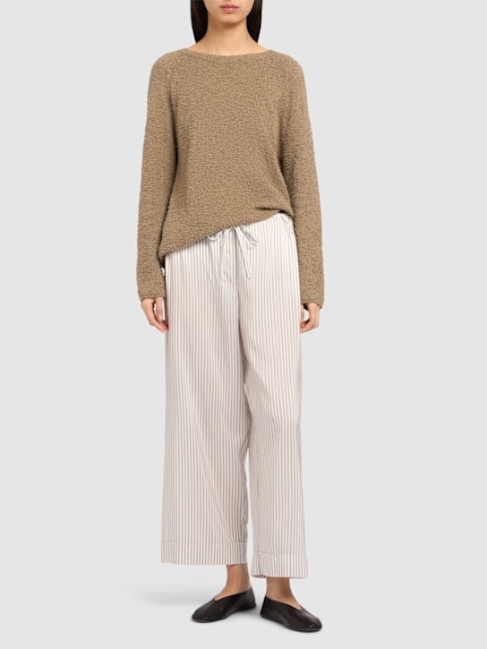 The Row: Kathy cotton bouclé sweater - Khaki - women_1 | Luisa Via Roma