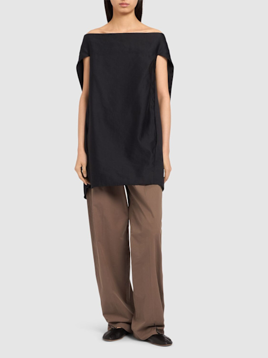 The Row: Pallenberg heavy rustic top - Black - women_1 | Luisa Via Roma