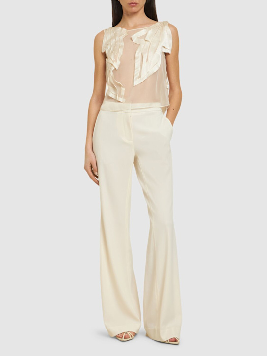 Alberta Ferretti: Silk blend organza top - women_1 | Luisa Via Roma