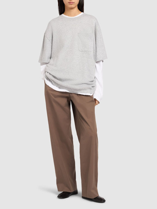 The Row: Kaddy short sleeve cotton t-shirt - Heather Grey - women_1 | Luisa Via Roma