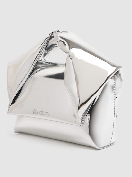 JW Anderson: Small Twister laminated bag - Silver - women_3 | Luisa Via Roma