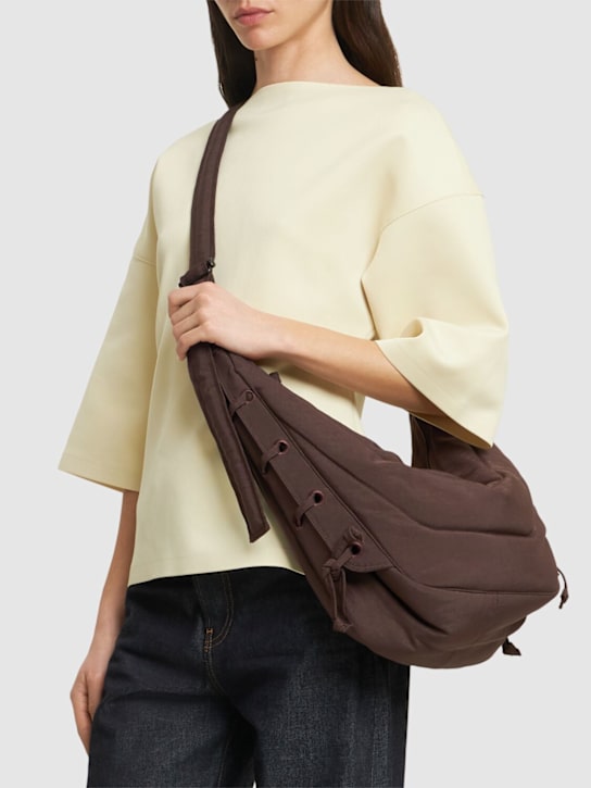 Lemaire: Medium Soft Game nylon shoulder bag - women_1 | Luisa Via Roma