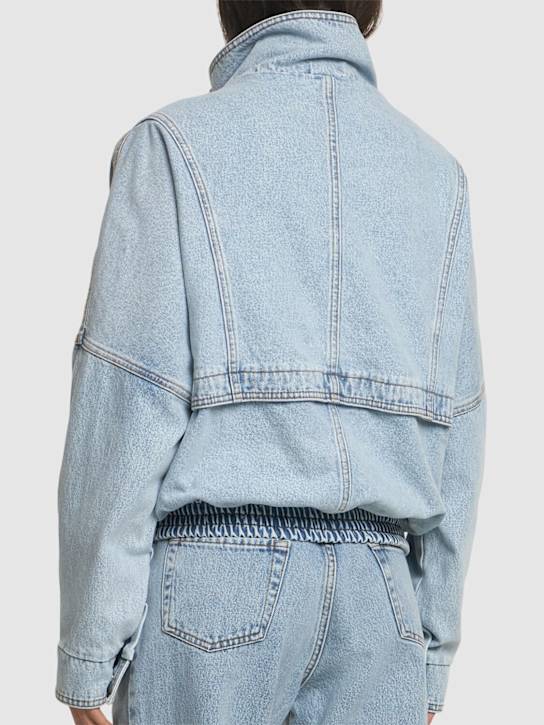 Magda Butrym: Denim zip-up jacket - Light Blue - women_3 | Luisa Via Roma