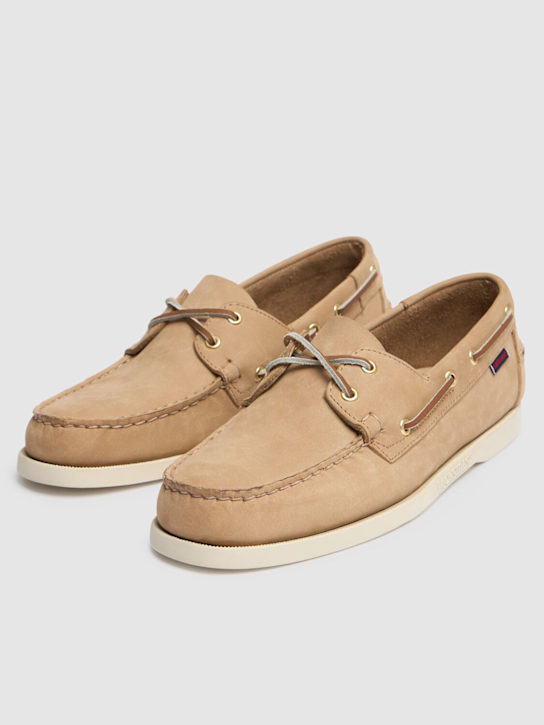 Sebago: Dockside Portland nubuck loafers - Brown - men_1 | Luisa Via Roma