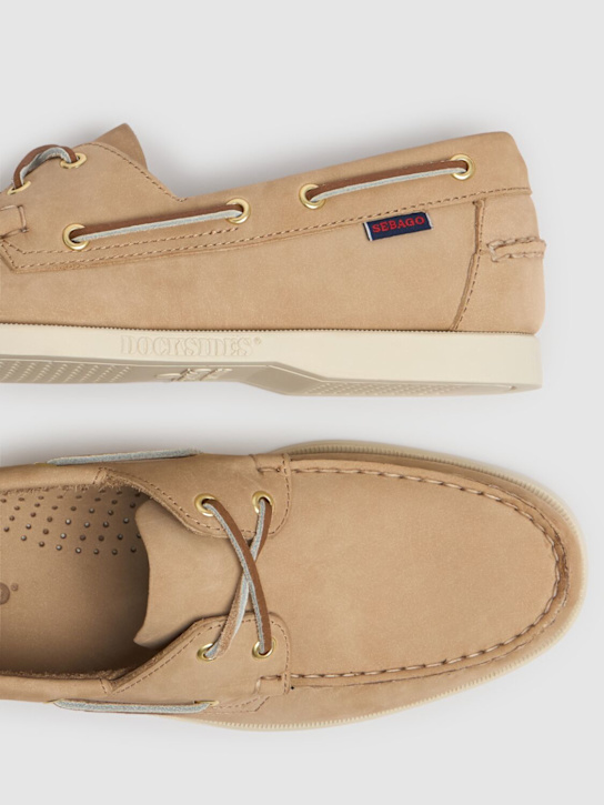 Sebago: Dockside Portland nubuck loafers - Brown - men_2 | Luisa Via Roma