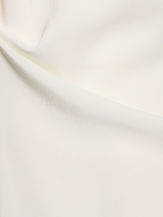 MM6 Maison Margiela: Silk crepe mini dress - White - women_4 | Luisa Via Roma
